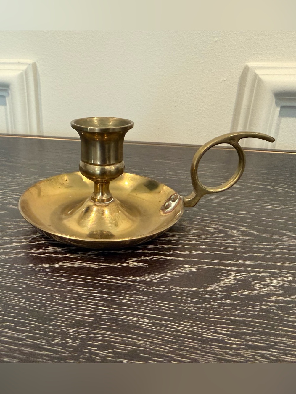 Vintage Brass Candle Holder with Handle